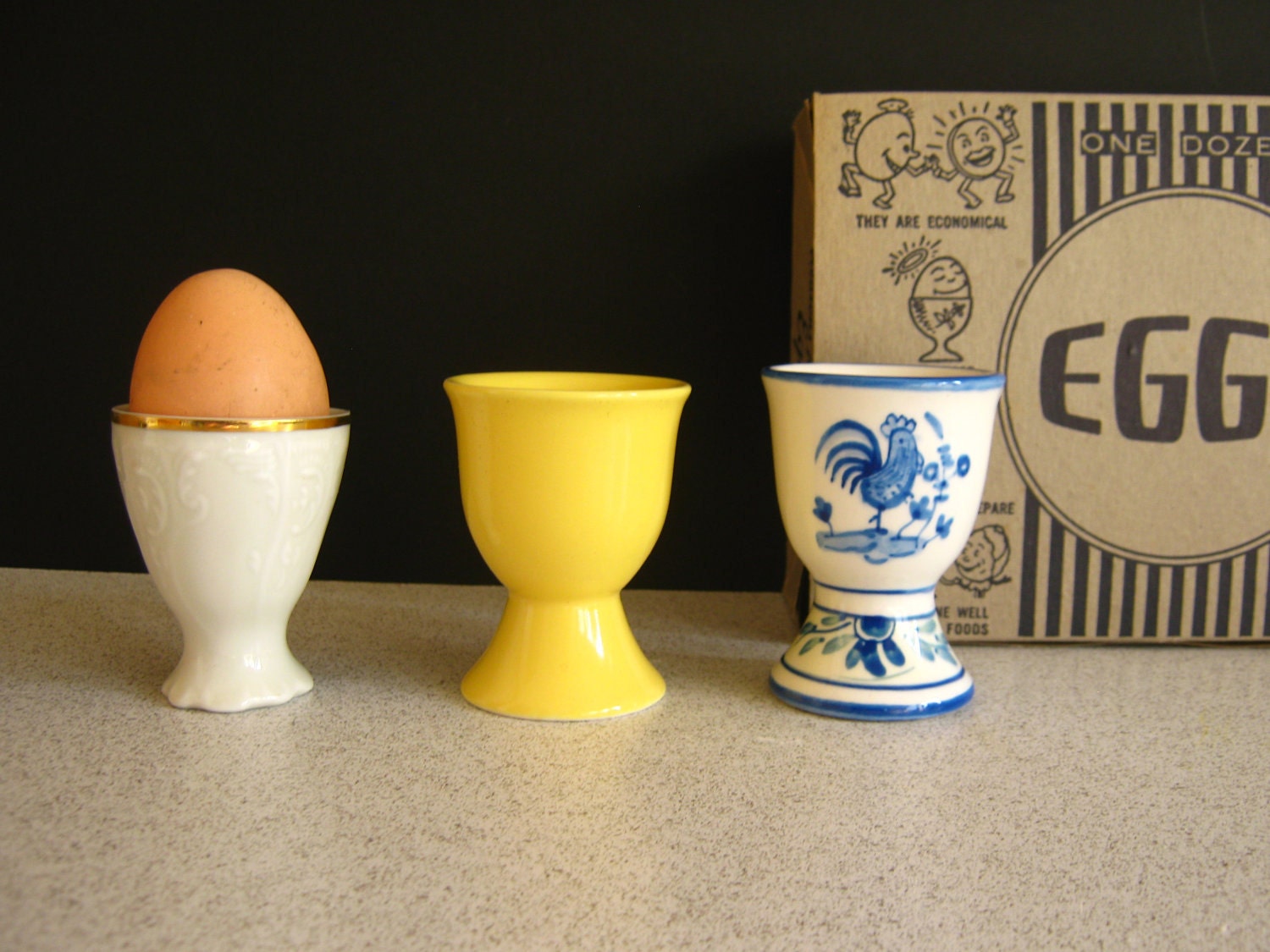 Vintage Egg Cups Instant Collection Farmhouse Home Decor by