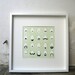 Beards & Mustaches (Green Square Version) - Giclee on Linen-Textured Paper