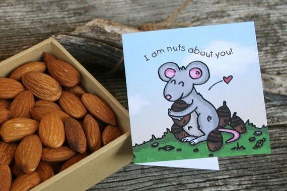 I am nuts about you Printable gift tag set