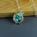 Mother of Pearl Robin With Egg Nest Sterling Silver Chain Necklace
