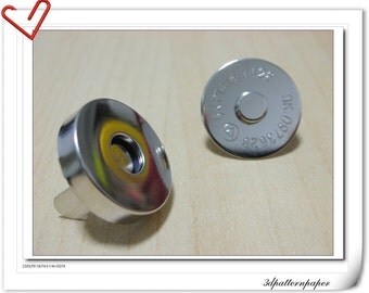 18mm Nickel Color Magnetic Snaps Per Bag of 20 Sets Magnetic Fastener F5