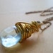 Aquamarine Dream Aquamarine Quartz Faceted Teardrop 14K Gold OOAK Vintage Necklace
