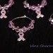 Set of 4 Breast Cancer Wine Charms
