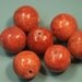 Lot of 20 rare vintage round red natural organic sponge coral beads from the philliphines