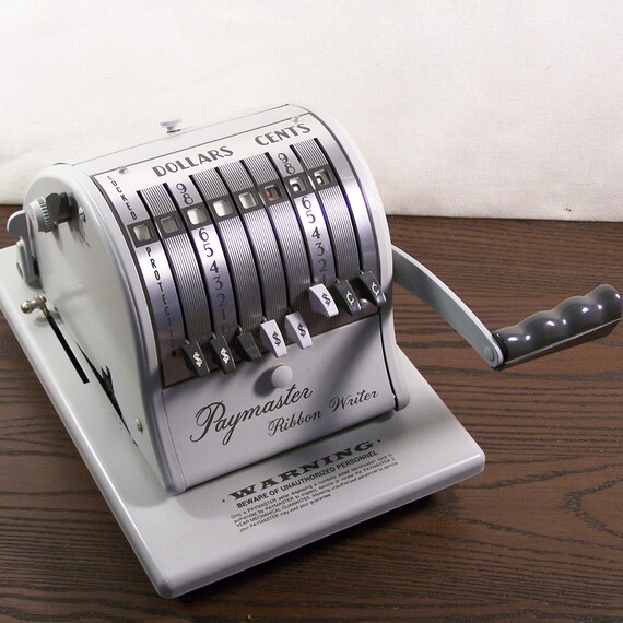 Vintage Paymaster Ribbon Check Writer
