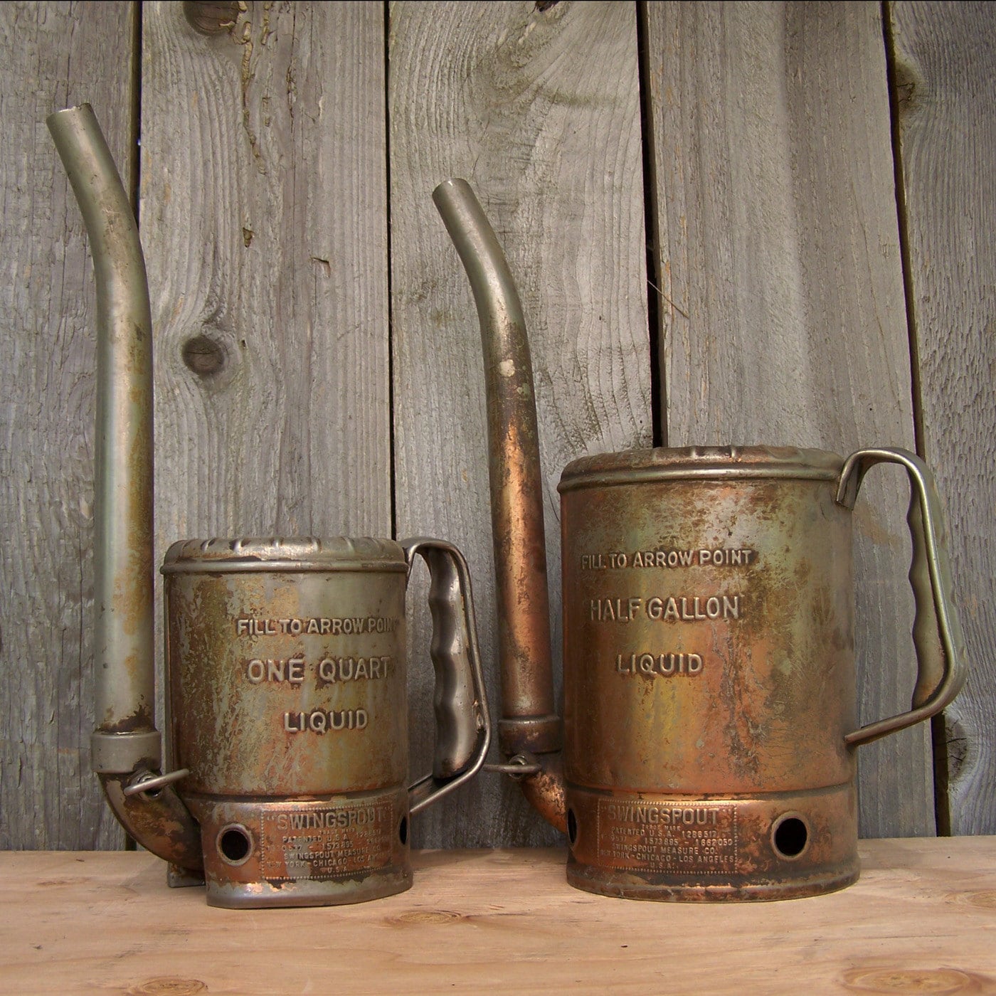 Pair of Vintage Swingspout Oil Cans