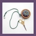 Scissor Fob - Moss Green Silk Pincushion - embroidery scissors