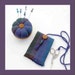 Handwoven Pincushion and Needlecase - Matching Crystal Pins