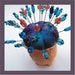 Silk Pincushion - 26 Decorative Beaded Pins - OOAK