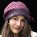 Mauve felt hat, merino wool Judith