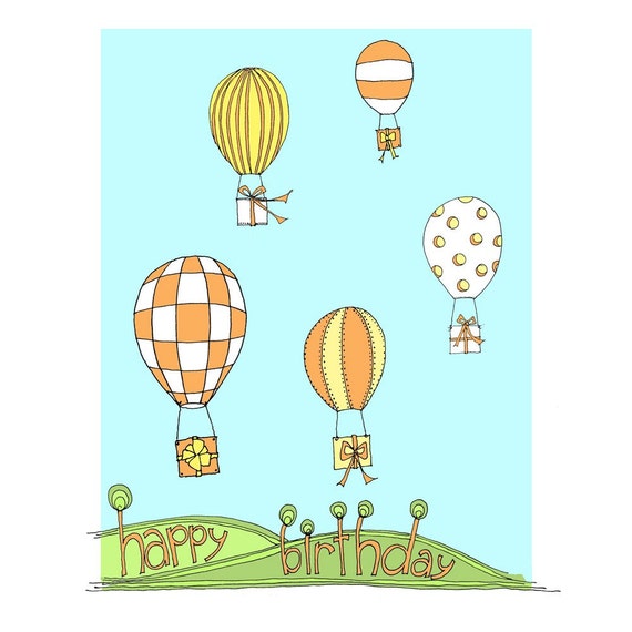 Hot Air Balloon birthday by rachelink on Etsy