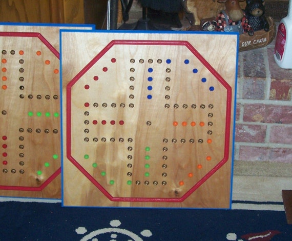 Items Similar To Aggravation Game Board W Marbles And Dice Sign D By Craftsman On Etsy