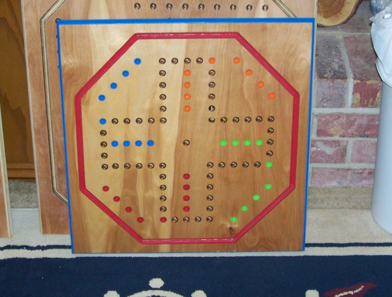 Board game w marbles and dice sign d by craftsman by WoodDesigner