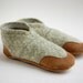 Kids Slipper Shoes, Leather Soles, Size youth 13, Wait For Me, SALE