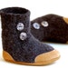 Baby Shoes, Wool Toddler Slippers, size 6-18 months, Tire Swings
