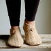 Women House Slippers with Leather Soles, women size 9.5, Sand Dune, SALE