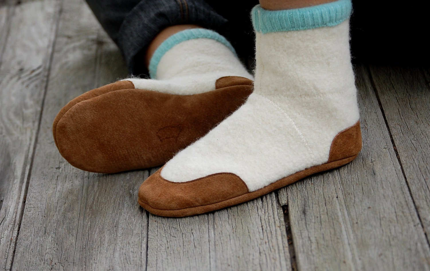 Cashmere & Wool Slippers for Women OOAK Eco friendly size