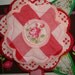 NEW - Small Red And Pink 'Roses And Hearts' Felt And Fabric Flower Hanging Hairbow And Clippie Holder For Girls - Great Gift Idea
