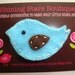 Felt Hair Clips - Baby Girl Hair Accessories - Light Blue And Brown Stitched Felt Birdie Or Bird Boutique Hair Clippie