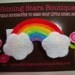 Felt Hair Clips - Kids Hair Accessories - Bright Rainbow With White Clouds Felt Hair Clippie For Girls