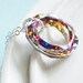 Bird of Paradise - Swarovski Crystal Ring and Sterling Silver Necklace