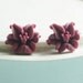 Flower Stud Earrings - Maroon Lily Post Earrings