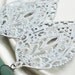 Large Statement Earrings - White Lace