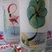 Vintage Florida souvenir glasses - set of 2 hand-painted with flamingos and palm trees