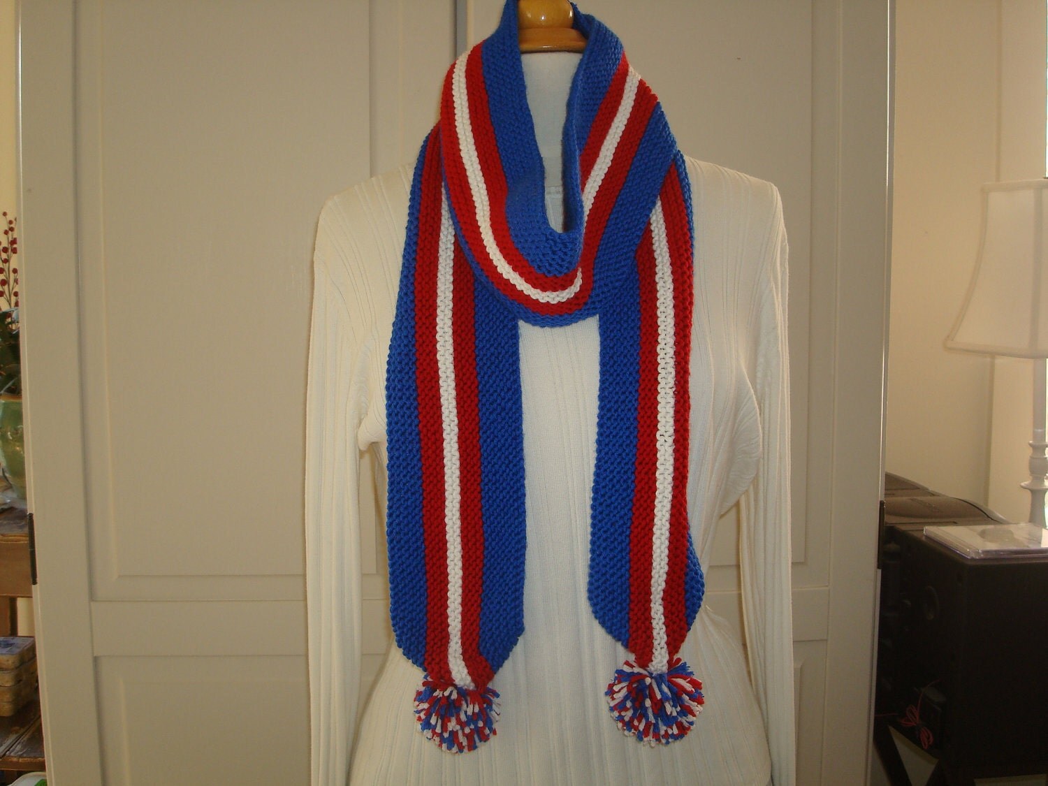 sports scarves by CapeCodKnits on Etsy