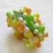 Vintage CHA Cha Expansion Bracelet with Faux Pearls and Fruity Orange, Lemon and Lime Lucite Beads