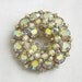 Vintage JULIANA Aurora Borealis Rhinestone Tiered Circle Brooch, by DeLizza and Elster, D&E