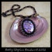 Purple Paua Bead Embroidered Necklace
