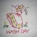 Wash Day Embroidered Dish Towel