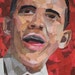 Barack Obama, 7x5 inch ORIGINAL COLLAGE ART