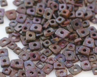 100 Melitzania Color Mix - Greek Matte Ceramic Mini Chips Washer Shaped Beads