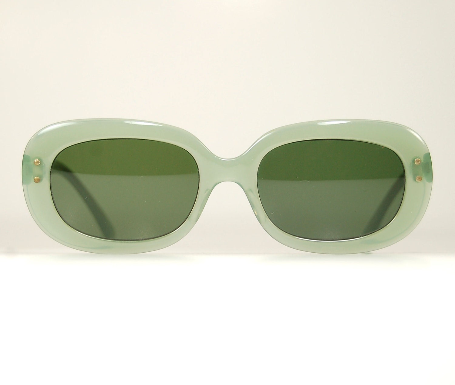 1960s Vintage aqua green jade Grace Kelly sunglasses