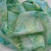 SILK SCARF, hand dyed, silk, silk scarves, silk crepe de chine, Wood Between the Worlds, moss green, turquoise, light blue