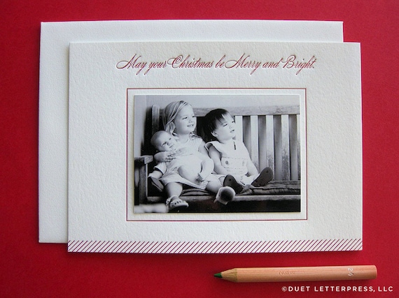 letterpress holiday photo cards by duetletterpress on Etsy