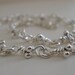 Sterling Silver Bracelet. Rustic Knot Link. Organic Linked Chain. Handmade Jewelry Etsy