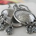 Flor Earrings Sterling Silver. Rustic Oxidized Round Dome Flower. Handmade Jewelry Etsy