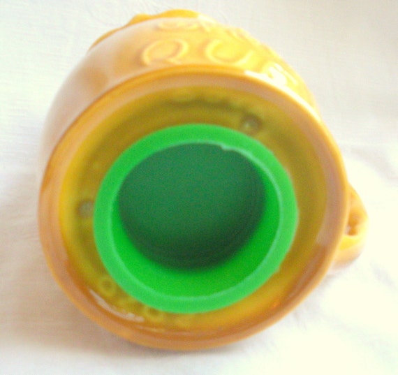 Vintage Cheese Shaker Parmesan Large Container Dijon Yellow