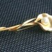 Vintage Gold Calla Lily Brooch Flower Cultured Pearl Pin Feminine Curvy