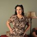 Vintage 1960s CRACKLE PAINT Brown and Cream Smart Sassy Day Dress XL XXL