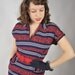 RESERVED Vintage 1950s Dress // The Firecracker Red, White and Blue Day Dress