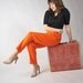 48-Hour Sale - Vintage 1950s Pants // The Four Alarm Bright Orange Denim Cigarette Pants