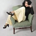 Vintage Satin Pants // Stunning 70s Wide Leg Satin Pants by Alfred Shaheen with 1930s Style