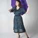 Vintage 1950s Dress // Striking Jewel Tone Semi Sheer Mad Men Era Day Dress