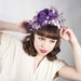 Vintage 1940s Hat // The Secret Garden Lush Purple Floral Tilt Hat