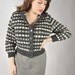 Vintage 1950s Sweater // Gray and Cream Knit Bulky Sweater