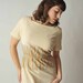Vintage 1950s Dress // Ivory Wool Cocktail Dress with Silver and Gold
